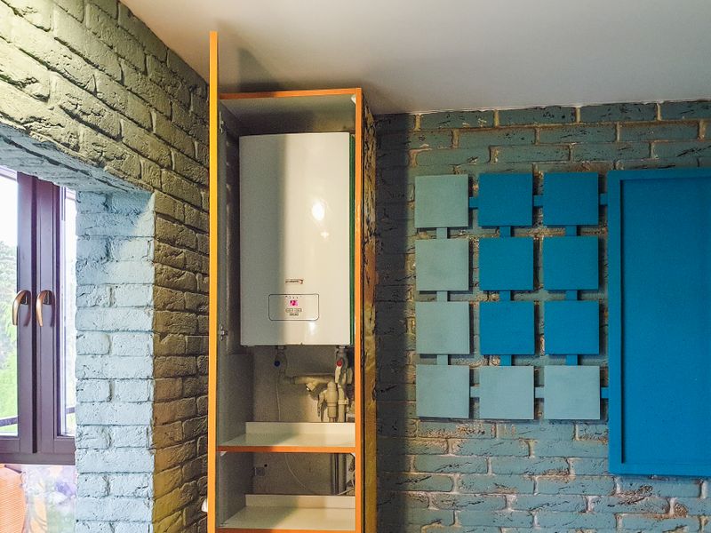Modern water heater installation